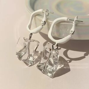 Chic, Stylish,, Unique, Fun, Playful, Vibe Acrylic Ice Cube Earrings